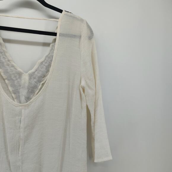 Kona Sol Cover Up Plum Purple Tassel Trim Boho Embroidered M - Picture 11 of 16